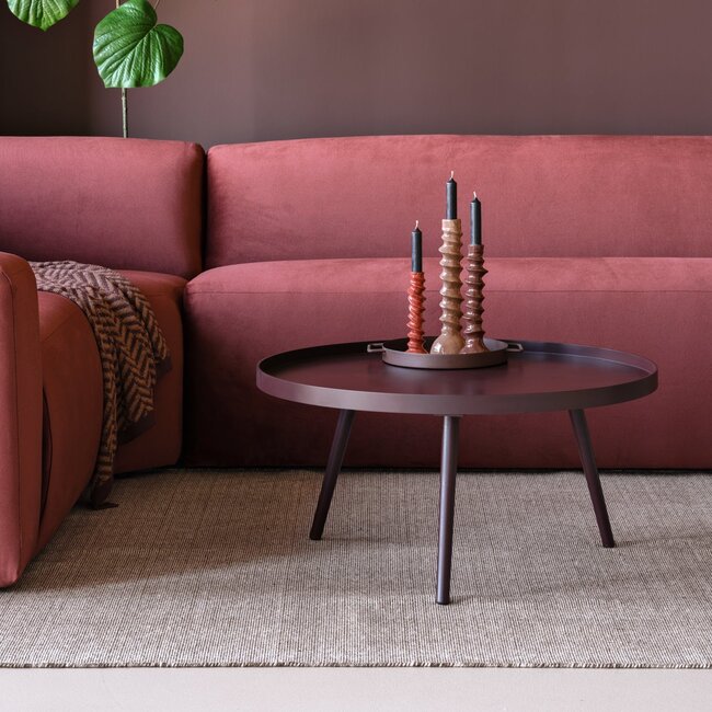 Woood Mesa Bijzettafel Xl 39xo78 Cm Hout Bordeauxrood [FSC]