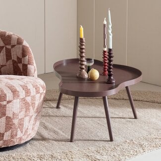 Woood Bexi Kandelaar Metaal Bruin/Rood - Set Van 3