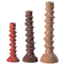 Woood Bexi Kandelaar Metaal Bruin/Rood - Set Van 3