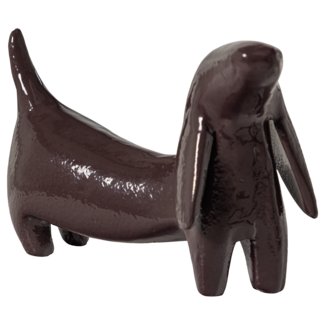 Woood Reni Decoratieve Hond Metaal Donkerbruin