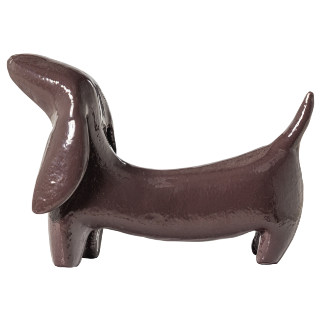 Woood Reni Decoratieve Hond Metaal Donkerbruin