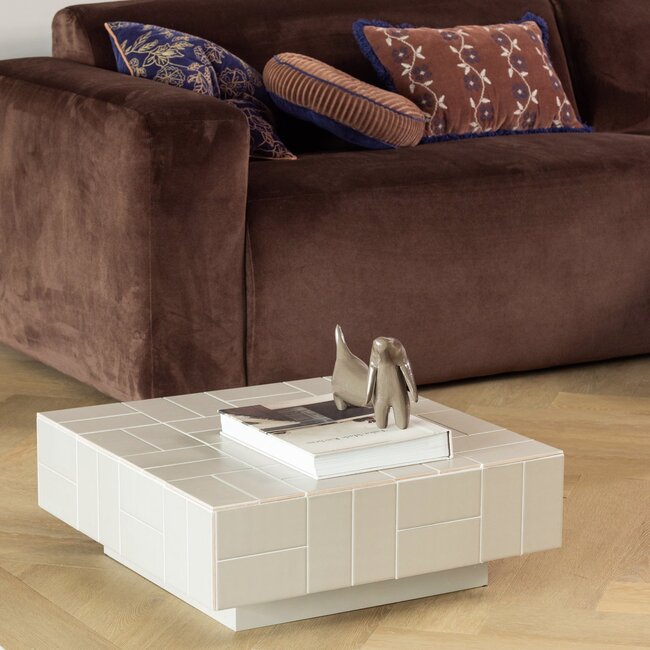Woood Reni Decoratieve Hond Metaal Mokkabruin