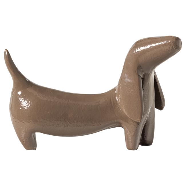 Woood Reni Decoratieve Hond Metaal Mokkabruin