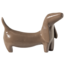 Woood Reni Decoratieve Hond Metaal Mokkabruin