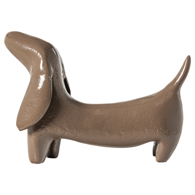Woood Reni Decoratieve Hond Metaal Mokkabruin