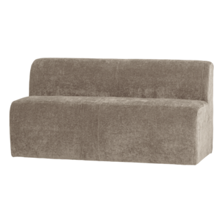 Woood Mojo Base Eetbank 164 Cm Rugleuning Rib Donkerzand [FSC]