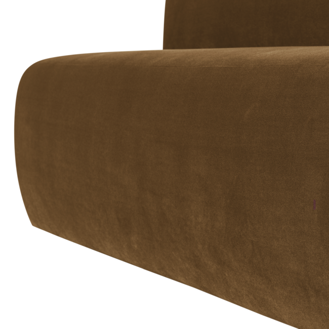 Woood Mojo Base Eetbank 164 Cm Rugleuning Velvet Honinggeel [FSC]