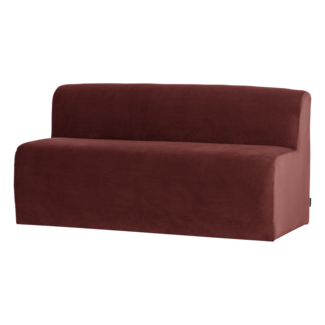 Woood Mojo Base Eetbank 164cm Rugleuning Velvet Kastanjebruin[Fsc]