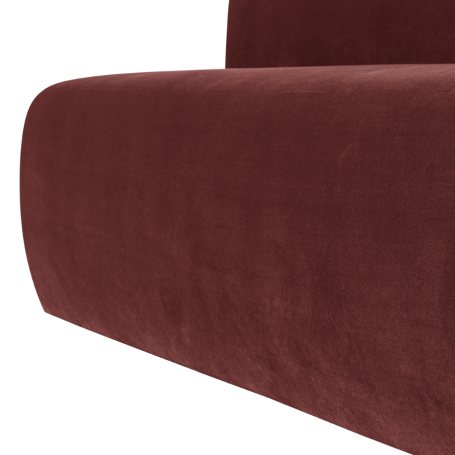Woood Mojo Base Eetbank 164cm Rugleuning Velvet Kastanjebruin[Fsc]