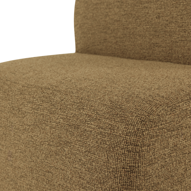 Woood Mojo Base Eetbank 84 Cm Rugleuning Boucle Geel/Bruin [FSC]