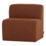 Woood Mojo Base Eetbank 84 Cm Rugleuning Boucle Roestbruin [FSC]