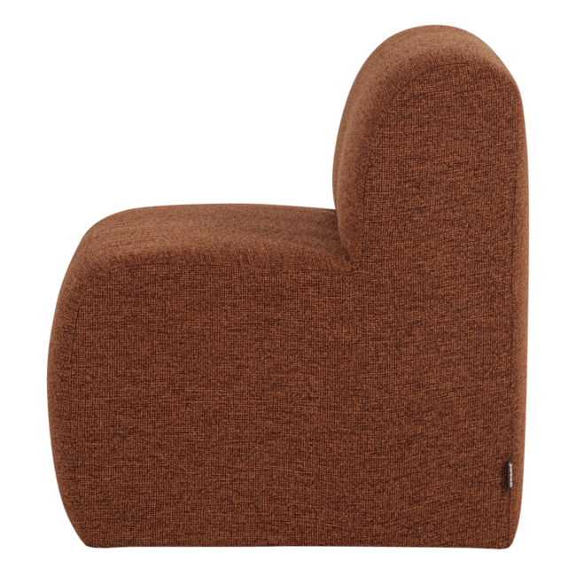 Woood Mojo Base Eetbank 84 Cm Rugleuning Boucle Roestbruin [FSC]