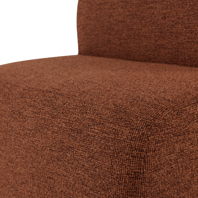 Woood Mojo Base Eetbank 84 Cm Rugleuning Boucle Roestbruin [FSC]