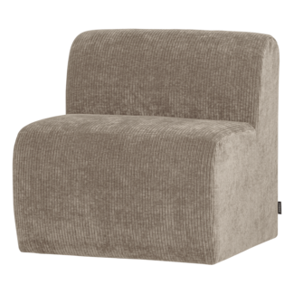 Woood Mojo Base Eetbank 84 Cm Rugleuning Rib Donkerzand [FSC]