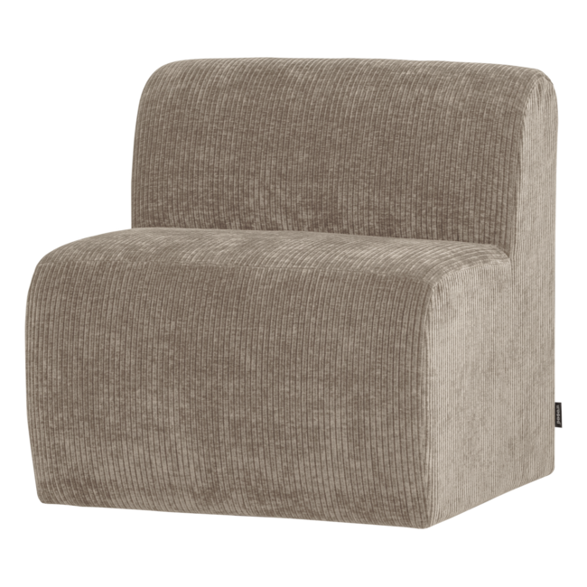 Woood Mojo Base Eetbank 84 Cm Rugleuning Rib Donkerzand [FSC]