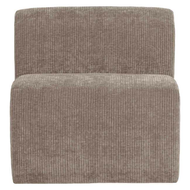 Woood Mojo Base Eetbank 84 Cm Rugleuning Rib Donkerzand [FSC]