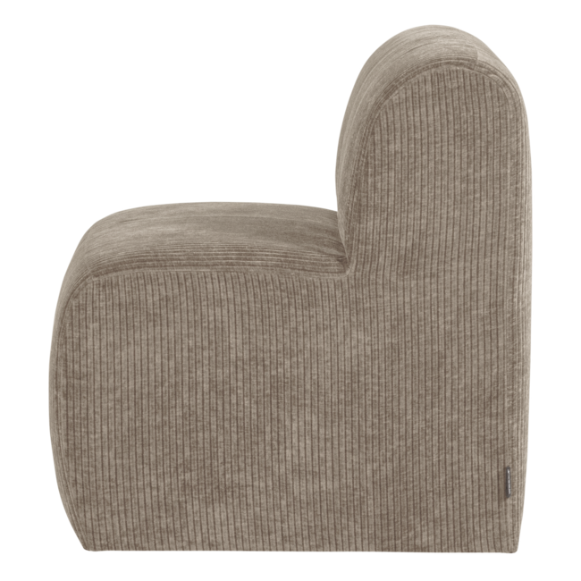 Woood Mojo Base Eetbank 84 Cm Rugleuning Rib Donkerzand [FSC]