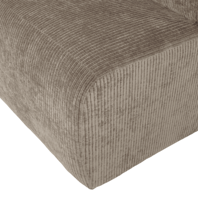 Woood Mojo Base Eetbank 84 Cm Rugleuning Rib Donkerzand [FSC]