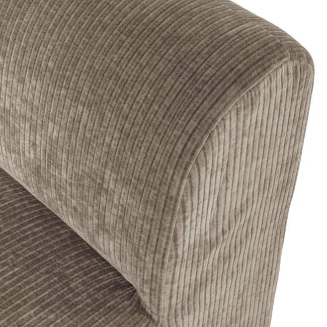 Woood Mojo Base Eetbank 84 Cm Rugleuning Rib Donkerzand [FSC]