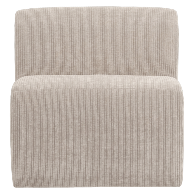 Woood Mojo Base Eetbank 84 Cm Rugleuning Rib Ecru [FSC]