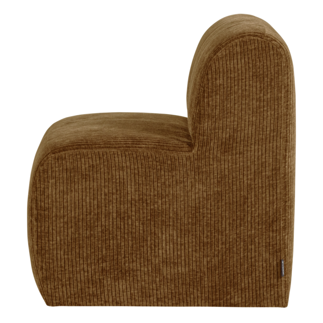 Woood Mojo Base Eetbank 84 Cm Rugleuning Rib Honinggeel [FSC]