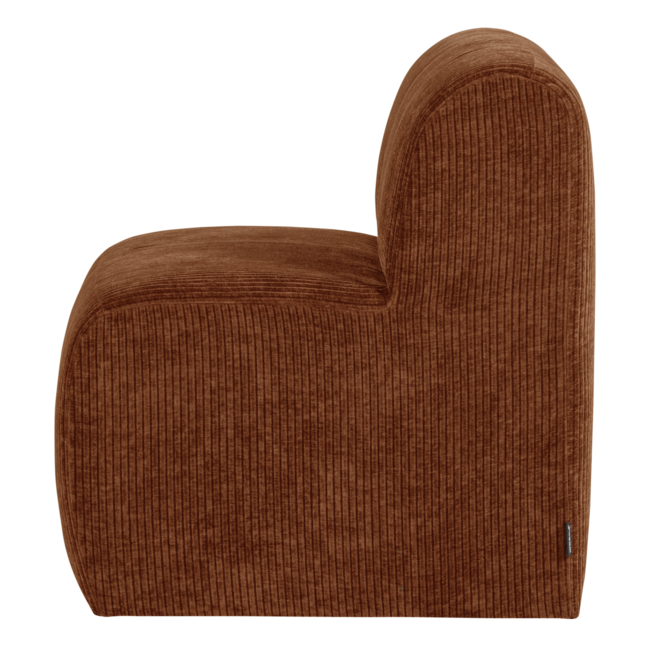 Woood Mojo Base Eetbank 84 Cm Rugleuning Rib Roestbruin [FSC]
