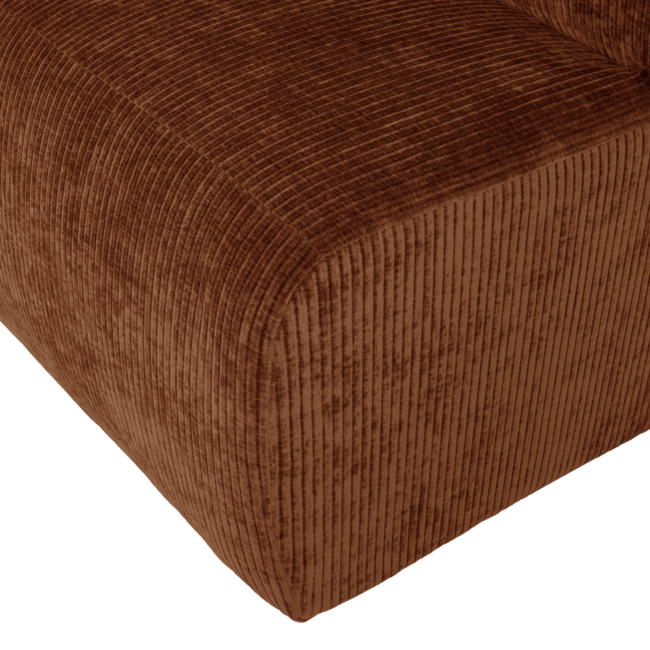 Woood Mojo Base Eetbank 84 Cm Rugleuning Rib Roestbruin [FSC]