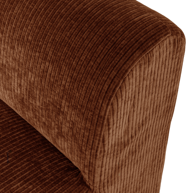 Woood Mojo Base Eetbank 84 Cm Rugleuning Rib Roestbruin [FSC]