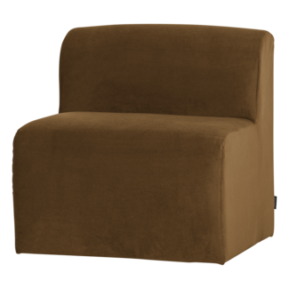 Woood Mojo Base Eetbank 84 Cm Rugleuning Velvet Honinggeel [FSC]