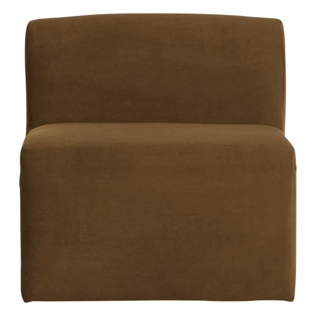 Woood Mojo Base Eetbank 84 Cm Rugleuning Velvet Honinggeel [FSC]
