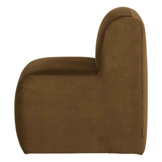 Woood Mojo Base Eetbank 84 Cm Rugleuning Velvet Honinggeel [FSC]