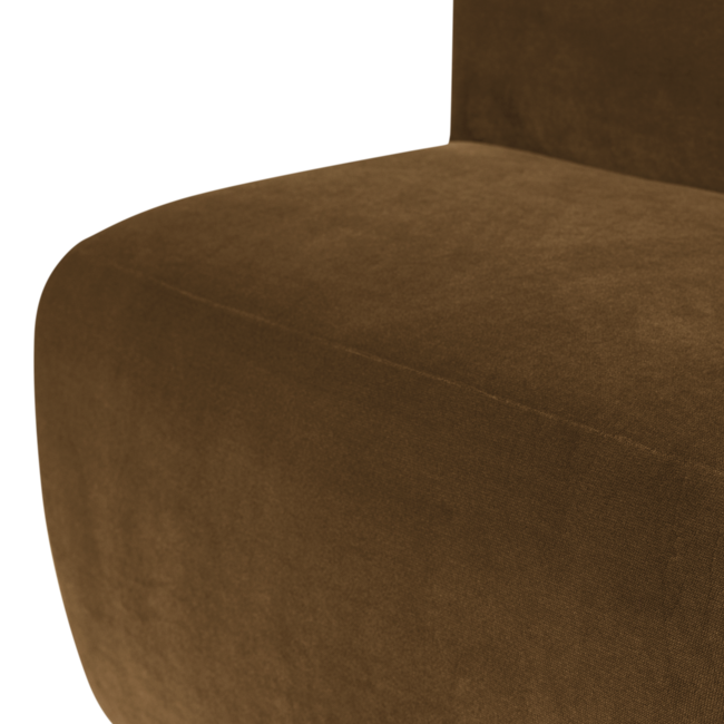 Woood Mojo Base Eetbank 84 Cm Rugleuning Velvet Honinggeel [FSC]