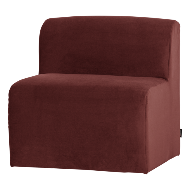 Woood Mojo Base Eetbank 84 Cm Rugleuning Velvet Kastanjebruin[Fsc]