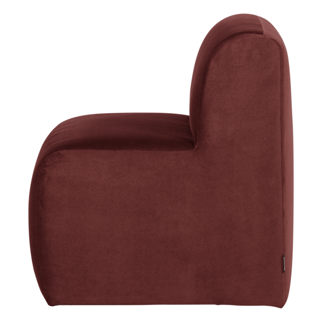 Woood Mojo Base Eetbank 84 Cm Rugleuning Velvet Kastanjebruin[Fsc]