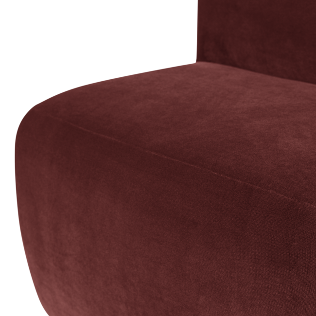 Woood Mojo Base Eetbank 84 Cm Rugleuning Velvet Kastanjebruin[Fsc]