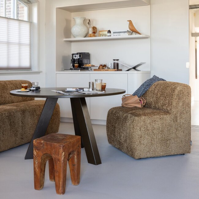 Woood Mojo Base Eetbank 84 Cm Rugleuning Wollig Honinggeel [FSC]