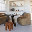 Woood Mojo Base Eetbank 84 Cm Rugleuning Wollig Honinggeel [FSC]