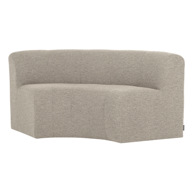 Woood Mojo Base Eetbank Halfronde Hoek Rug Boucle Beige [FSC]