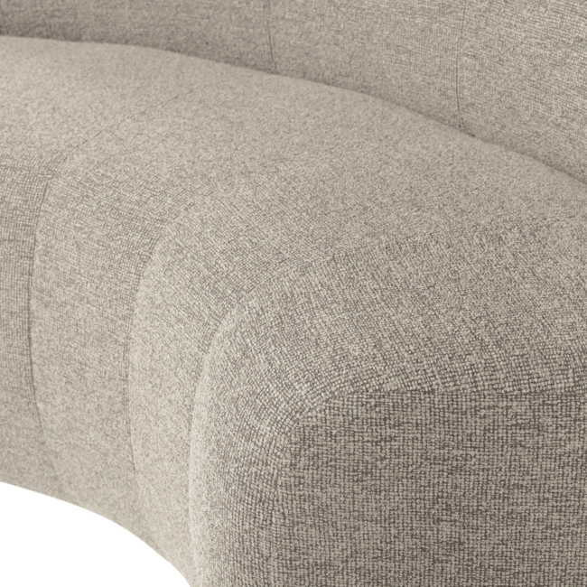 Woood Mojo Base Eetbank Halfronde Hoek Rug Boucle Beige [FSC]