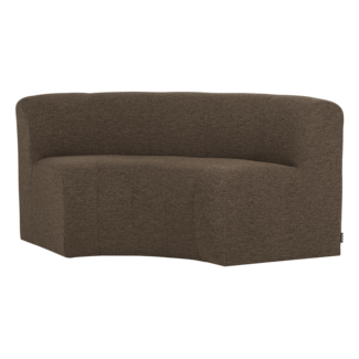 Woood Mojo Base Eetbank Halfronde Hoek Rug Boucle Bruin [FSC]