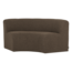 Woood Mojo Base Eetbank Halfronde Hoek Rug Boucle Bruin [FSC]