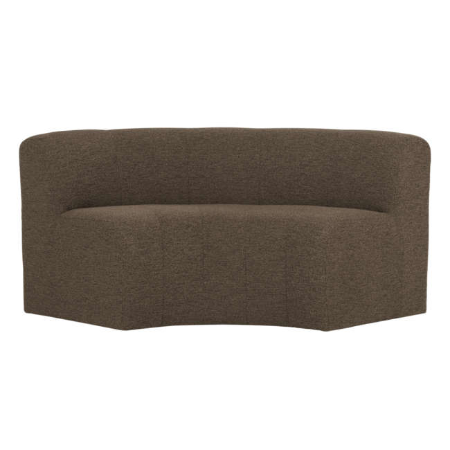 Woood Mojo Base Eetbank Halfronde Hoek Rug Boucle Bruin [FSC]