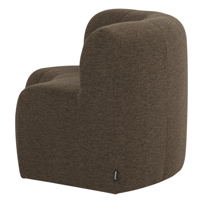 Woood Mojo Base Eetbank Halfronde Hoek Rug Boucle Bruin [FSC]