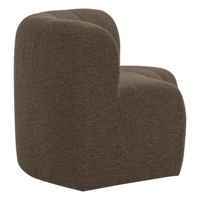 Woood Mojo Base Eetbank Halfronde Hoek Rug Boucle Bruin [FSC]