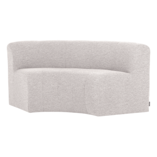 Woood Mojo Base Eetbank Halfronde Hoek Rug Boucle Ecru [FSC]