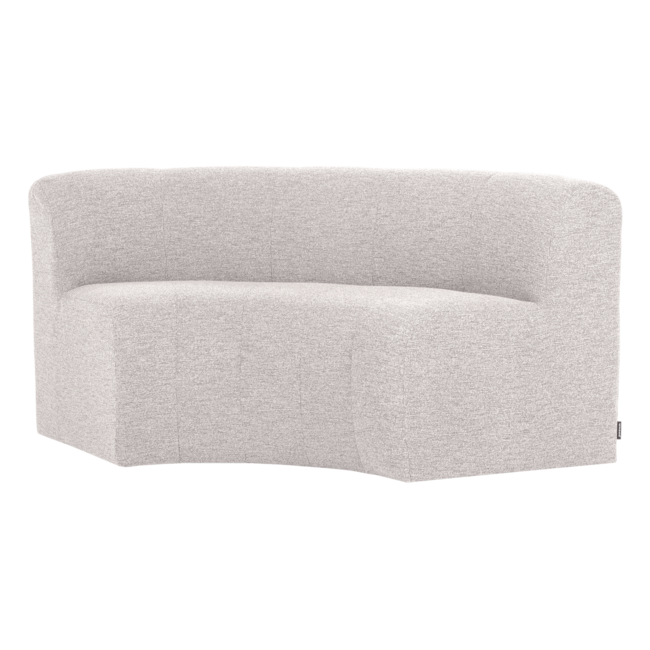Woood Mojo Base Eetbank Halfronde Hoek Rug Boucle Ecru [FSC]