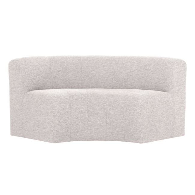 Woood Mojo Base Eetbank Halfronde Hoek Rug Boucle Ecru [FSC]