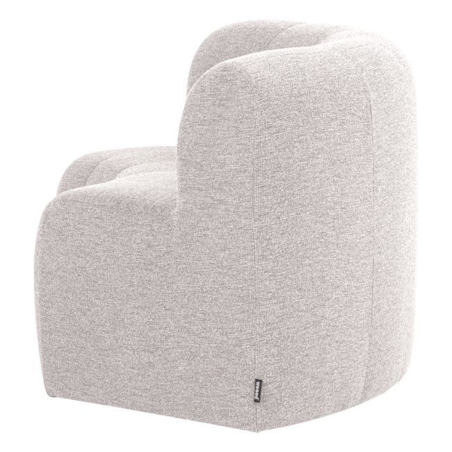 Woood Mojo Base Eetbank Halfronde Hoek Rug Boucle Ecru [FSC]