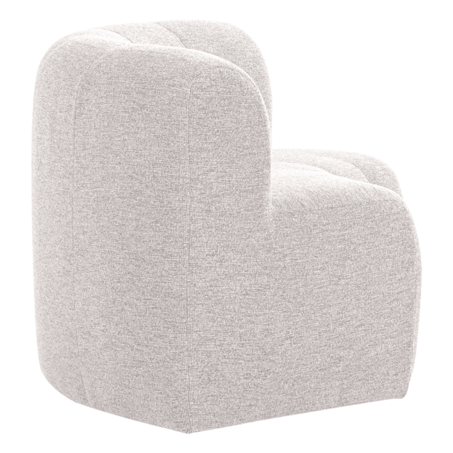 Woood Mojo Base Eetbank Halfronde Hoek Rug Boucle Ecru [FSC]