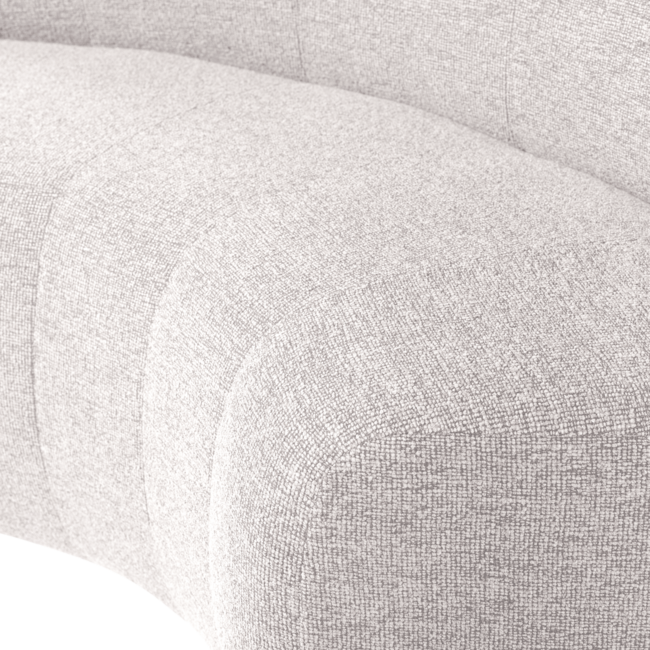 Woood Mojo Base Eetbank Halfronde Hoek Rug Boucle Ecru [FSC]